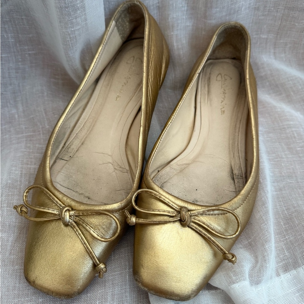 Guilhermina x Anthropologie Gold Women's Flats